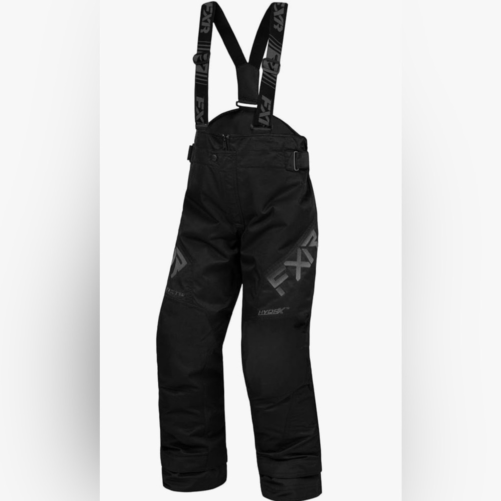 FXR Clutch Black Snowmobile Pants W/ Float Technology Boys 10 - Picture 2 of 5